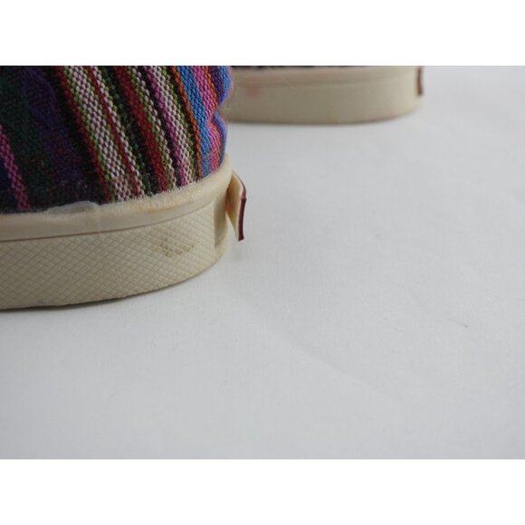 Mad Love Women’s Slip On Shoes Size 8 Multicolor Striped Canvas  Stoner Stirpes - Picture 8 of 10